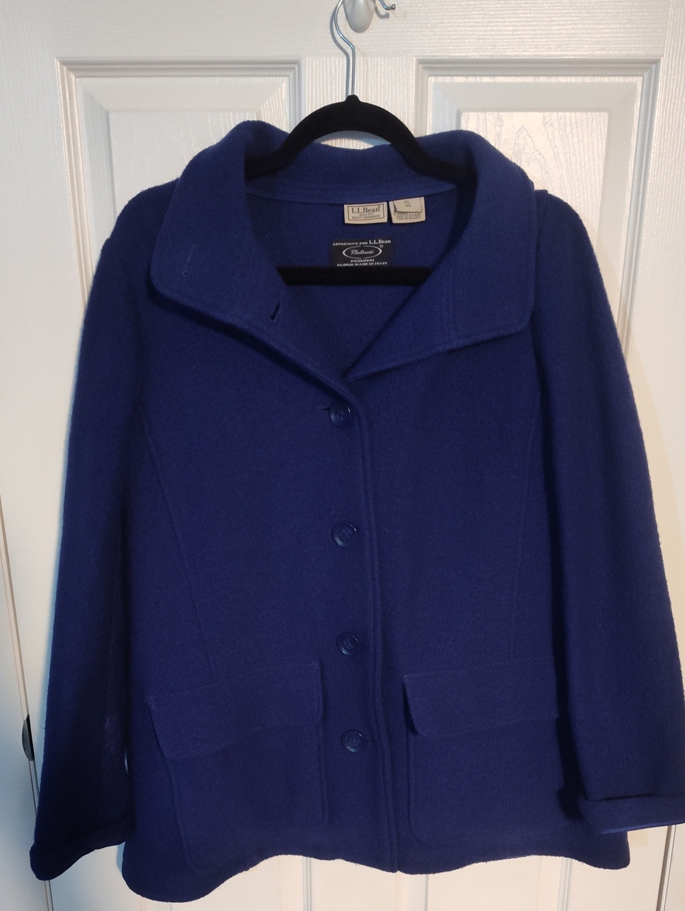 L.L. Bean Women's Royal Blue Wool Pea Coat